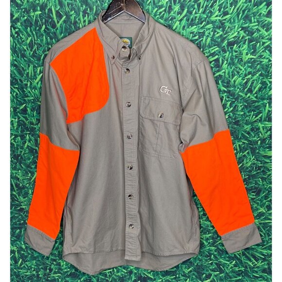 Georgia Tech Yellow Jackets GT Long Sleeve Large Cabela’s Hunting Button Shirt - Picture 2 of 5